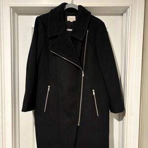 LOFT Black  Coat with Silver Accents